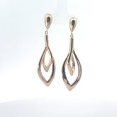 14k Rose Gold Dangle Earrings 3.60 Gram